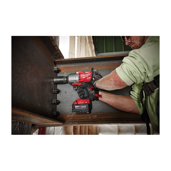 Milwaukee® M18 FUEL™ 2862-20 High Torque Bare Tool Cordless Impact Wrench, 1/2 in 4-Mode Straight Drive, 2400 bpm, 750/1100 ft-lb Torque, 18 VDC, 8-1/8 in OAL